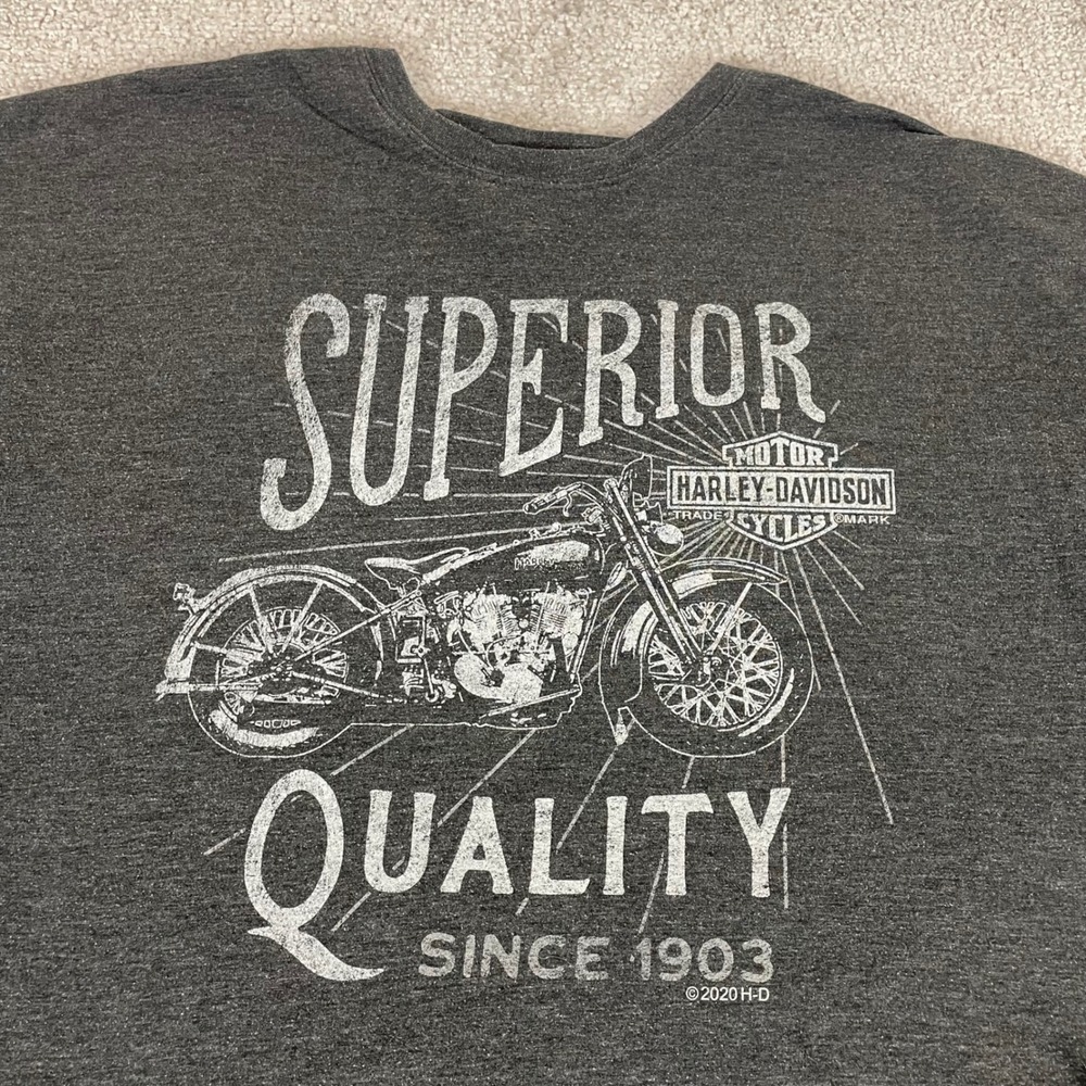 Harley Davidson‎ T Shirt Mens Extra Large Motorcycle Graphic Doubled Sided Idaho